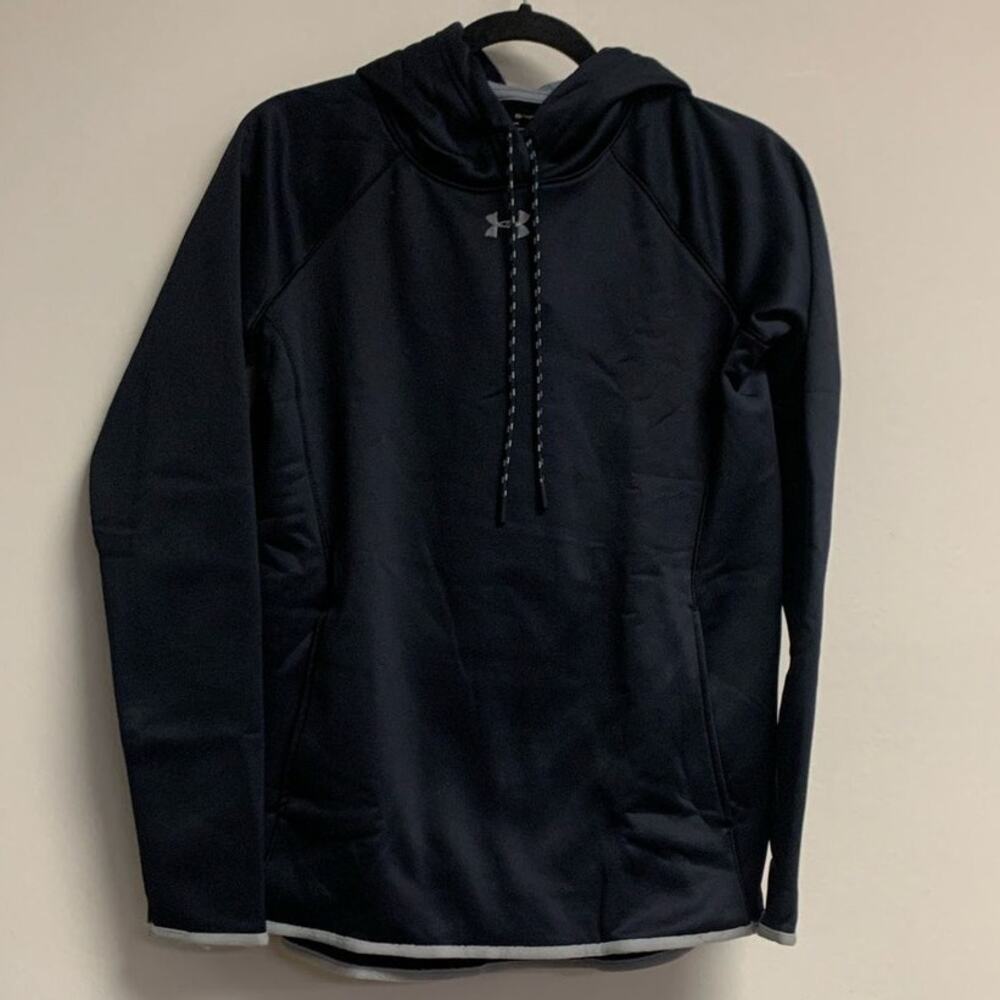 Under Armour Women's XS Double Threat Fleece Hoodie, Black - Picture 2 of 5